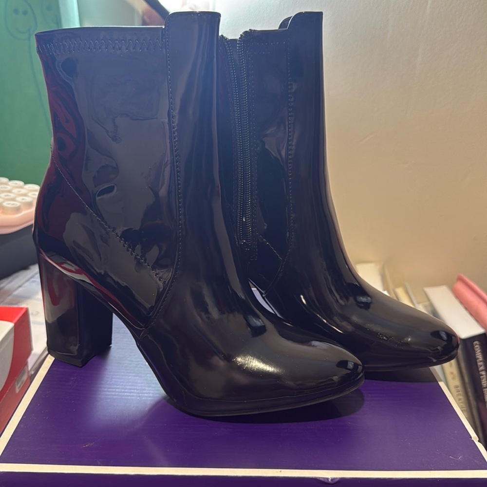 Top Moda - Black Patent Boot